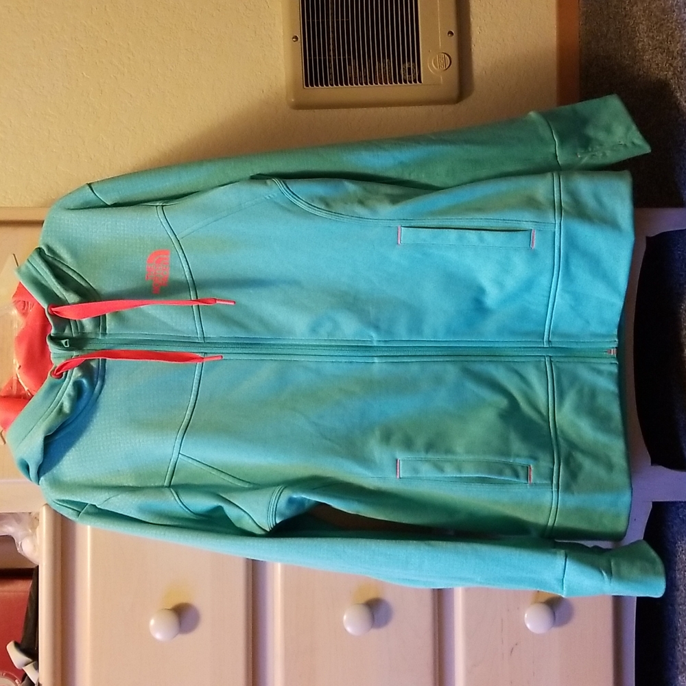 The North Face Teal Zip Up Hoodie